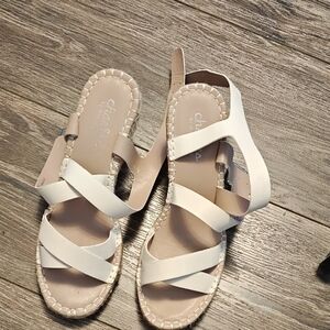 Charles By Charles David White Strappy Sandals